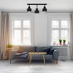 Schwarze Deckenlampe aus Holz SC50x7SC Deckenleuchte 3-flammig - 2