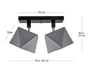 Deckenstrahler Deckenlampe DIA21GRGRDPR Deckenleuchte Grau - 3