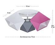 Deckenstrahler Deckenlampe WEGRRO-PR3030WE Weiß Grau Rosa - 2