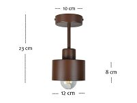 Braune Deckenlampe OST1010BR Spot Deckenleuchte Deckenspot 1-flammig - 3