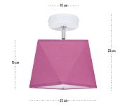 Deckenstrahler Deckenlampe RO-PR1010WE Rosa - 3