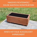 Pflanzkasten NUSS Pflanzkübel aus Holz AB80KAN4030NU 80 x 40 x 30 cm 80KAN4030NU - 4