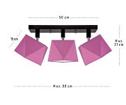 Deckenstrahler Deckenlampe DIA31RORODPR Deckenleuchte Rosa - 3