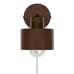 Braune Wandlampe mit Zugschalter aus Metall SHWAND-OST1010BR Wandleuchte - 4