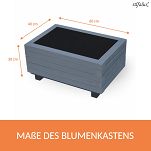 Pflanzkasten GRAU ANTHRAZIT Pflanzkübel aus Holz AB60KAN4030AN 60 x 40 x 30 cm 60KAN4030AN - 2
