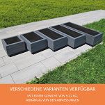 Pflanzkasten GRAU ANTHRAZIT Pflanzkübel aus Holz AB60KAN4030AN 60 x 40 x 30 cm 60KAN4030AN - 5