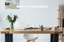 Dimmbare LED weiße Hängeleuchte Eschenholz LED60KB-3K-WEIß Pendelleuchte Höhenverstellbar Esstischlampe Hängelampe Pendellampe - 2
