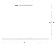 Dimmbare LED Hängeleuchte WI116LED-3K-WEIß Pendelleuchte Höhenverstellbar Esstischlampe Hängelampe Pendellampe - 7