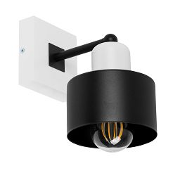 Schwarze Wandlampe aus Holz WAND-SC10x10WE Wandleuchte