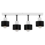 Schwarze Deckenlampe aus Holz SC60x7WE Deckenleuchte 4-flammig - 2