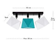 Deckenstrahler Deckenlampe DIA31WETUDPR Deckenleuchte Weiß Türkis - 3