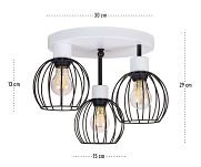 Weiße Deckenlampe KU-OST3030WE Deckenleuchte 3-flammig - 3