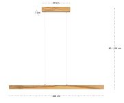 Dimmbare LED Hängeleuchte Eschenholz LED100KB-3K-RUSTIKAL Pendelleuchte Höhenverstellbar Esstischlampe Hängelampe Pendellampe - 7