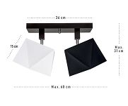 Deckenstrahler Deckenlampe DIA21WESCDPR Deckenleuchte Weiß Schwarz - 3