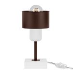 Braune Tischlampe aus Holz TI-BR10x10WE Tischleuchte - 2