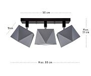 Deckenstrahler Deckenlampe DIA31GRGRDPR Deckenleuchte Grau - 3