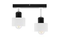 Weiße Deckenlampe aus Holz WE30x7SC Deckenleuchte 2-flammig - 4