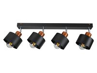 Schwarze Deckenstrahler Deckenlampe 4PRST6005MO Deckenleuchte 4-flammig - 2