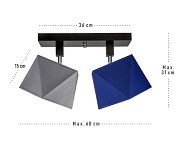 Deckenstrahler Deckenlampe DIA21GRBLDPR Deckenleuchte Grau Blau - 3