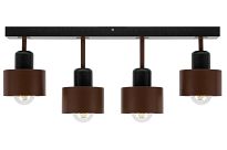 Braune Deckenlampe aus Holz BR60x7SC Deckenleuchte 4-flammig - 4