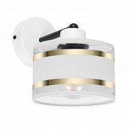 Weiße Wandlampe mit weißem Lampenschirm WAND-TI-1010WE-WE Wandleuchte