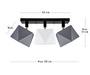 Deckenstrahler Deckenlampe DIA31GRWEDPR Deckenleuchte Grau Weiß - 3