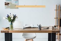 Dimmbare LED Hängeleuchte Eschenholz LED60KB-3K-ESCHE Pendelleuchte Höhenverstellbar Esstischlampe Hängelampe Pendellampe - 2