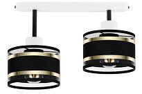 Weiße Deckenlampe mit zwei Lampenschirme schwarz TI-3306WE-SCSC Deckenleuchte - 3