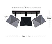 Deckenstrahler Deckenlampe DIA31GRSCDPR Deckenleuchte Grau Schwarz - 3