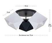 Deckenstrahler Deckenlampe WESCWE-PR3030SC Weiß  Schwarz Weiß - 2