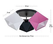 Deckenstrahler Deckenlampe WESCRO-PR3030SC Weiß Schwarz Rosa - 2
