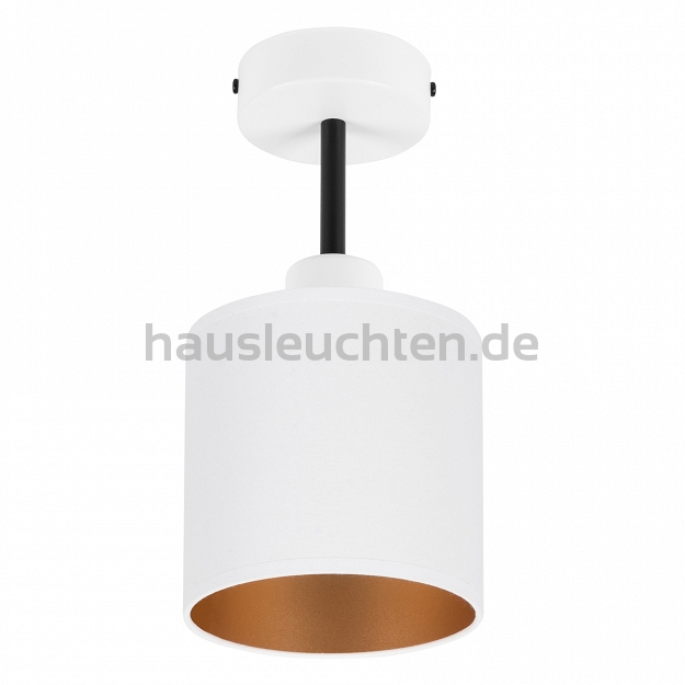 Weiße Deckenspot Deckenlampe mit weißem Lampenschirm CL-1010WE-WE Deckenleuchte