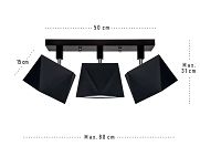 Deckenstrahler Deckenlampe DIA31SCSCPR Deckenleuchte Schwarz - 3