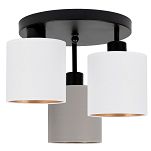 Schwarze Deckenlampe mit drei Lampenschirme weiß/grau CL-3030SC-WEGRWE Deckenleuchte - 3