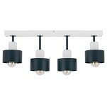 Anthrazite Deckenlampe aus Holz AN60x7WE Deckenleuchte 4-flammig - 2