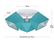 Deckenstrahler Deckenlampe TUTUTU-PR3030WE Türkis - 2