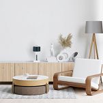 Anthrazite Tischlampe aus Holz TI-AN10x10WE Tischleuchte - 3