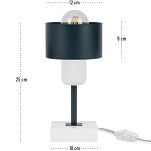 Anthrazite Tischlampe aus Holz TI-AN10x10WE Tischleuchte - 4