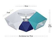 Deckenstrahler Deckenlampe WEBLTU-PR3030WE Weiß Blau Türkis - 2