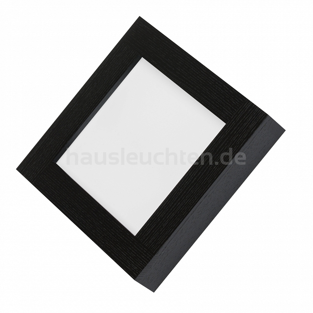 LED-Panel aus Holz Schwarz Wandleuchte PLA2525-4K-SCHWARZ 24W Wandlampe 25x25x5H cm