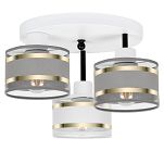 Weiße Deckenlampe mit drei Lampenschirme grau/weiß TI-3030WE-GRWEGR Deckenleuchte - 3