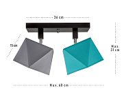 Deckenstrahler Deckenlampe DIA21GRTUDPR Deckenleuchte Grau Türkis - 3