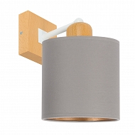 Graue Wandlampe aus Holz CL-WAND-WE10x10BU-GR LED Wandleuchte