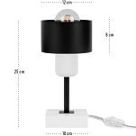 Schwarze Tischlampe aus Holz TI-SC10x10WE Tischleuchte - 4