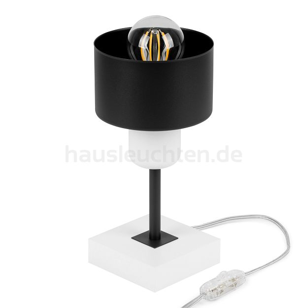 Schwarze Tischlampe aus Holz TI-SC10x10WE Tischleuchte