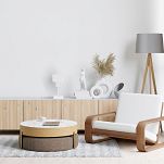 Weiße Tischlampe aus Holz TI-WE10x10WE Tischleuchte - 3