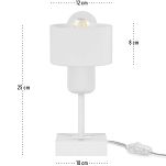 Weiße Tischlampe aus Holz TI-WE10x10WE Tischleuchte - 4