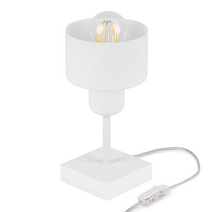 Weiße Tischlampe aus Holz TI-WE10x10WE Tischleuchte