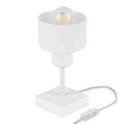 Weiße Tischlampe aus Holz TI-WE10x10WE Tischleuchte