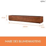 Blumentopf, Pflanzkasten aus Holz NUSS BRAUN 110DES1717NU 110 x 17 x 17 cm - 2